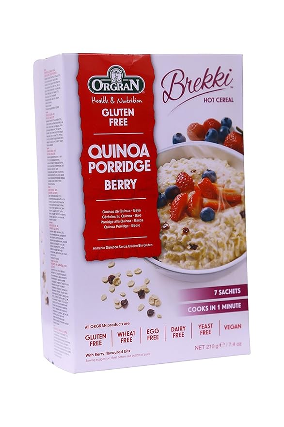 Orgran Quinoa Porridge, Berry, 210G Amazon.in Grocery & Gourmet Foods