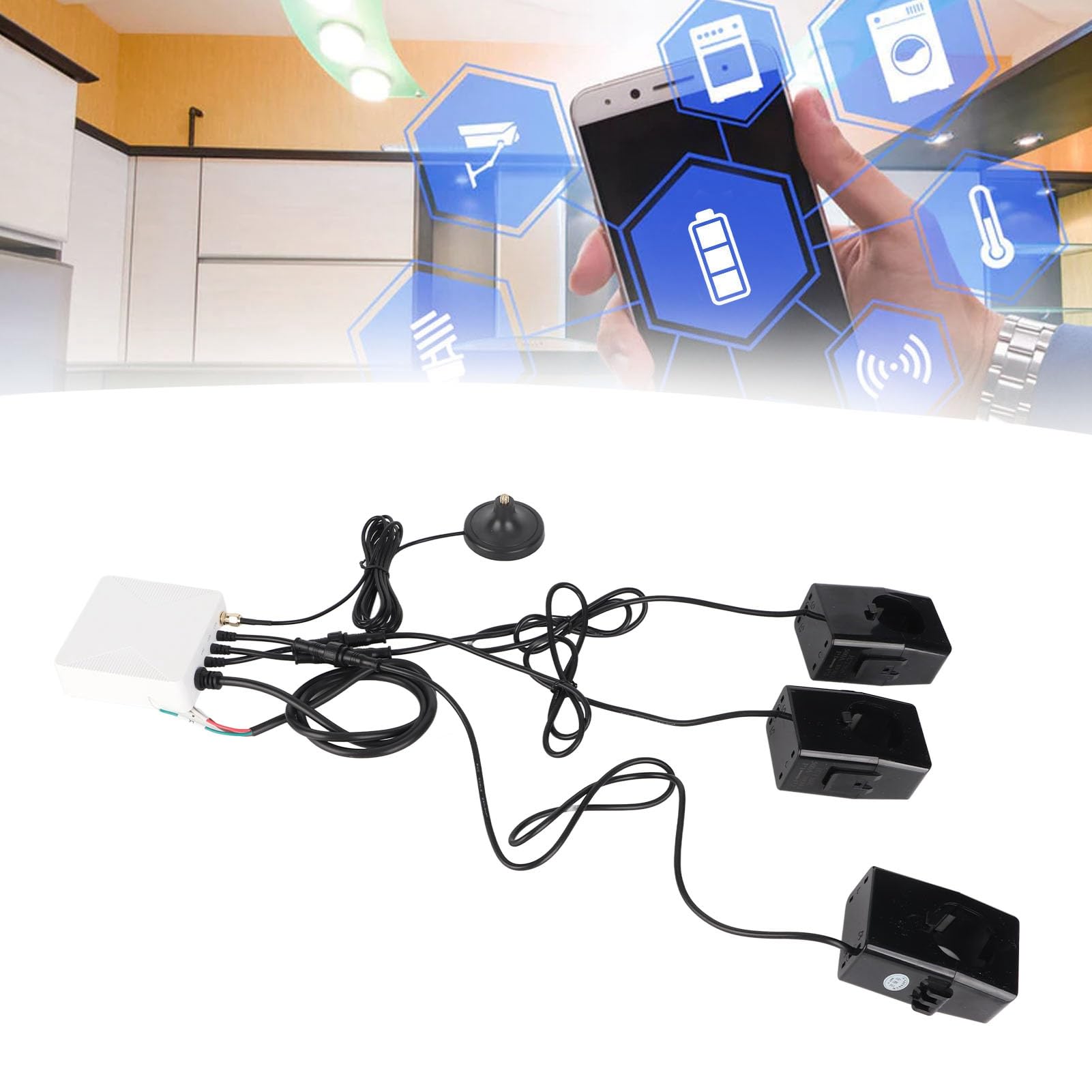 Keenso WiFi 3 Fazowy Licznik Energii Inteligentny Monitor Energii do