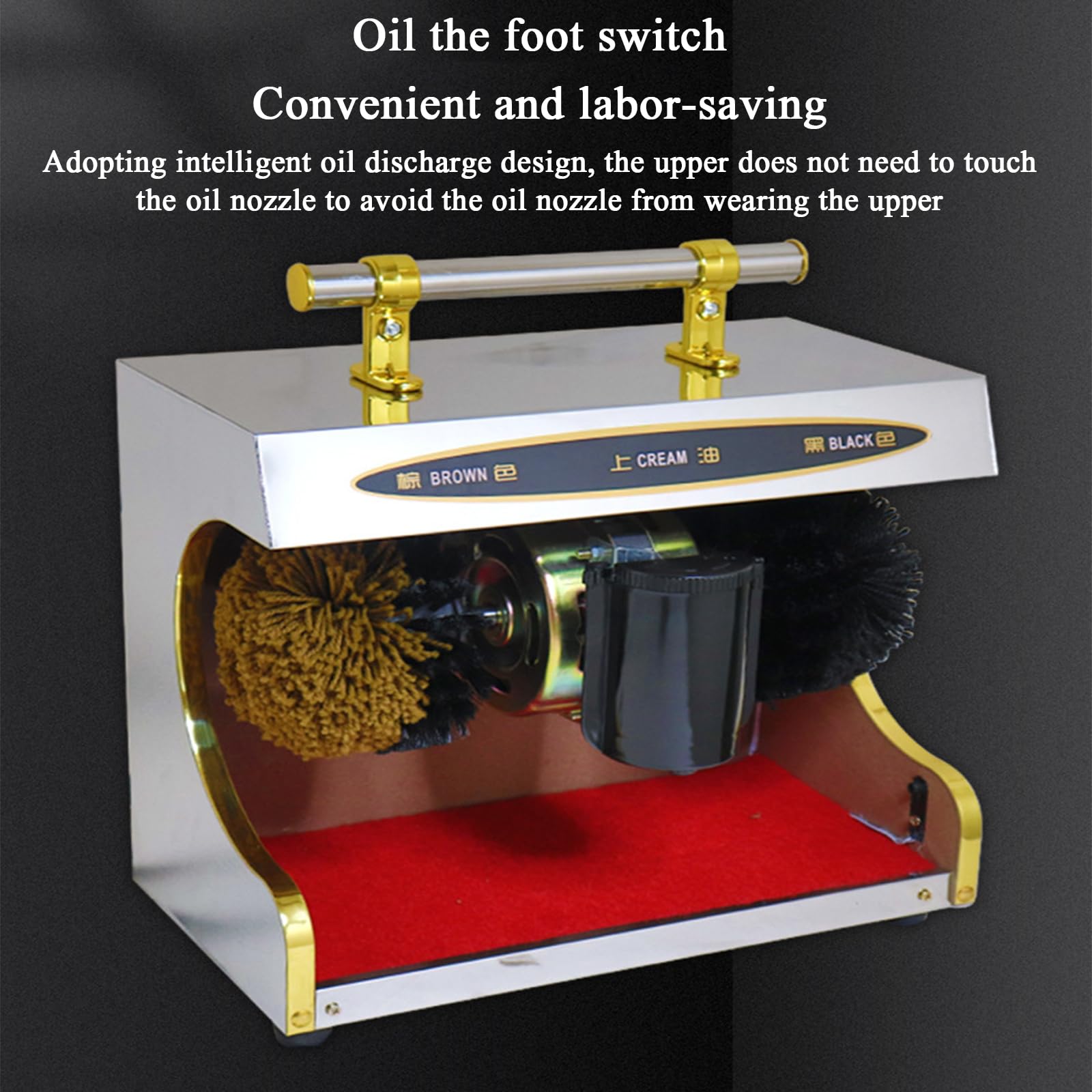 Macchina di lucidatura della scarpa, Macchina automatica di lucidatura della scarpa di induzione completamente automatica della casa, Macchina di lucidatura della scarpa elettrica nella hall