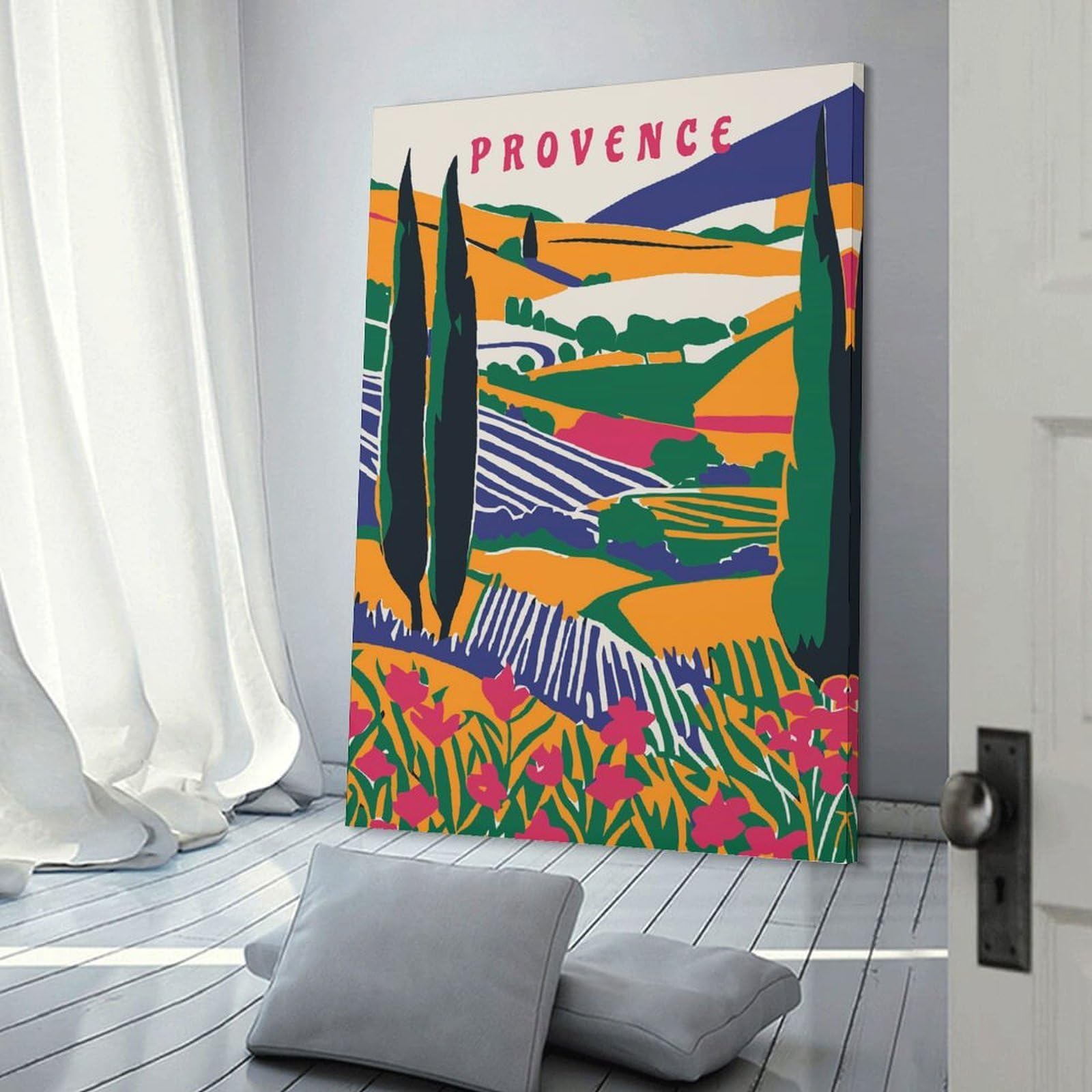 Junmoney Provence Travel Wall Picture Print 20x30inch(50x75cm), for Hallway, Lounge Or Guest Room, Gift Idea for Housewarming And Birthdays