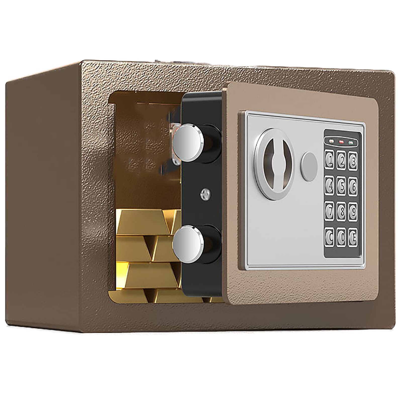 Piccola Cassaforte Elettronica di Sicurezza, Piccola Cassaforte per Soldi, Mini Cassaforte Ignifuga da 0,23 Piedi Cubi con Serratura a Combinazione E Chiave, per Deposito di Contanti