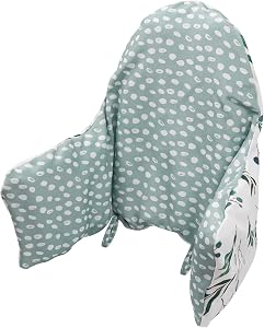 High Chair Cushion, New Type Cover Pad/pad for Chair,Highchair Cushion for IKEA Antilop Highchair,Built-in Inflatable Cushion,Baby Sitting More Comfortable (Fresh Leaf Pattern)