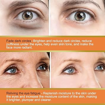 2 Pack Vitamin C Eye Balm Stick – Cooling & Hydrating Under-Eye Care, Non-Greasy Glow Formula for All Skin Types, Hydrating Glow Balm for Dark Circles, Puffy Eyes