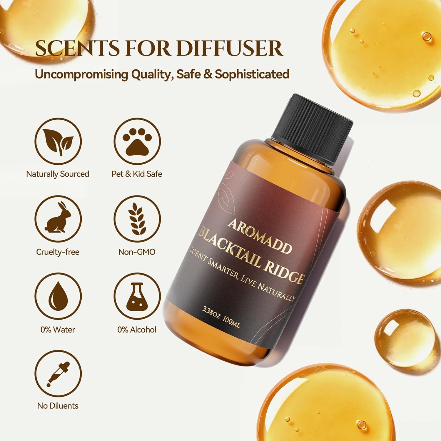 AROMADD Blacktail Ridge Diffuser Oil Inspired by Luxury Hotel Scent 3.38 Fl Oz (100ml), Aroma Diffuser & Hotel Fragrance Diffuser Oil, Essential Oil Diffuser for Aromatherapy, Long-Lasting - Image 4