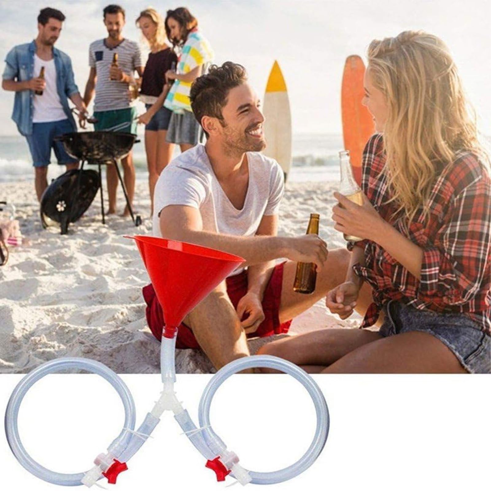 Beer Funnel con Tubo - Doppio Imbuto per Bere - Beer Funnel per Festival e Feste - Funnel Beer Bong - Large Drinking Funnel per alcolici - Beer Funnel con Tubo