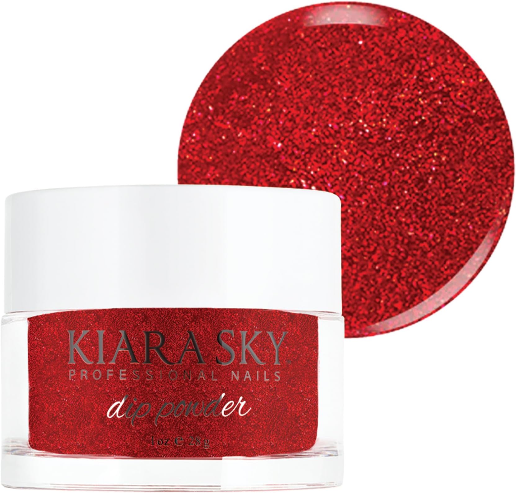 Kiara Sky Dip Powder Red Tones 1 oz, Let's Get Rediculous
