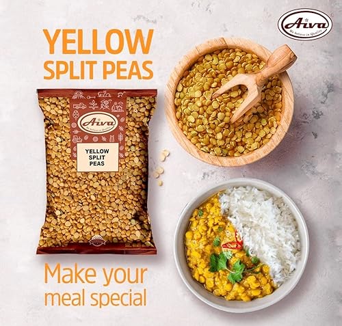 Miniatura 4 de Aiva Yellow Split Peas Secos (Vatana, Matar)  Natural 4 libras secado rápido (4 libras)