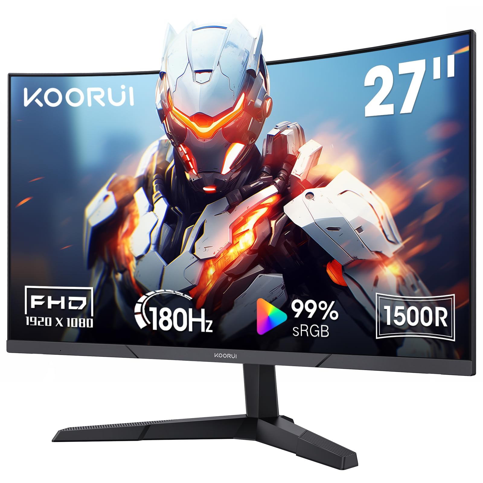KOORUI 27インチ WQHD 180Hz 湾曲モニター 27E6QCA KOORUI 27E6QCA 27-inch VA QHD 180Hz Curved Gaming Monitor – KOORUI US