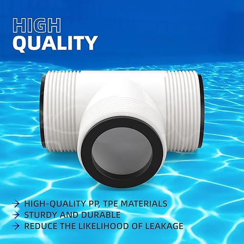 Miniatura 3 de PalpitateC Divisor en T de manguera de piscina compatible con bomba de natación Intex Coleman de 1.5 pulgadas, extensor de manguera de piscina con