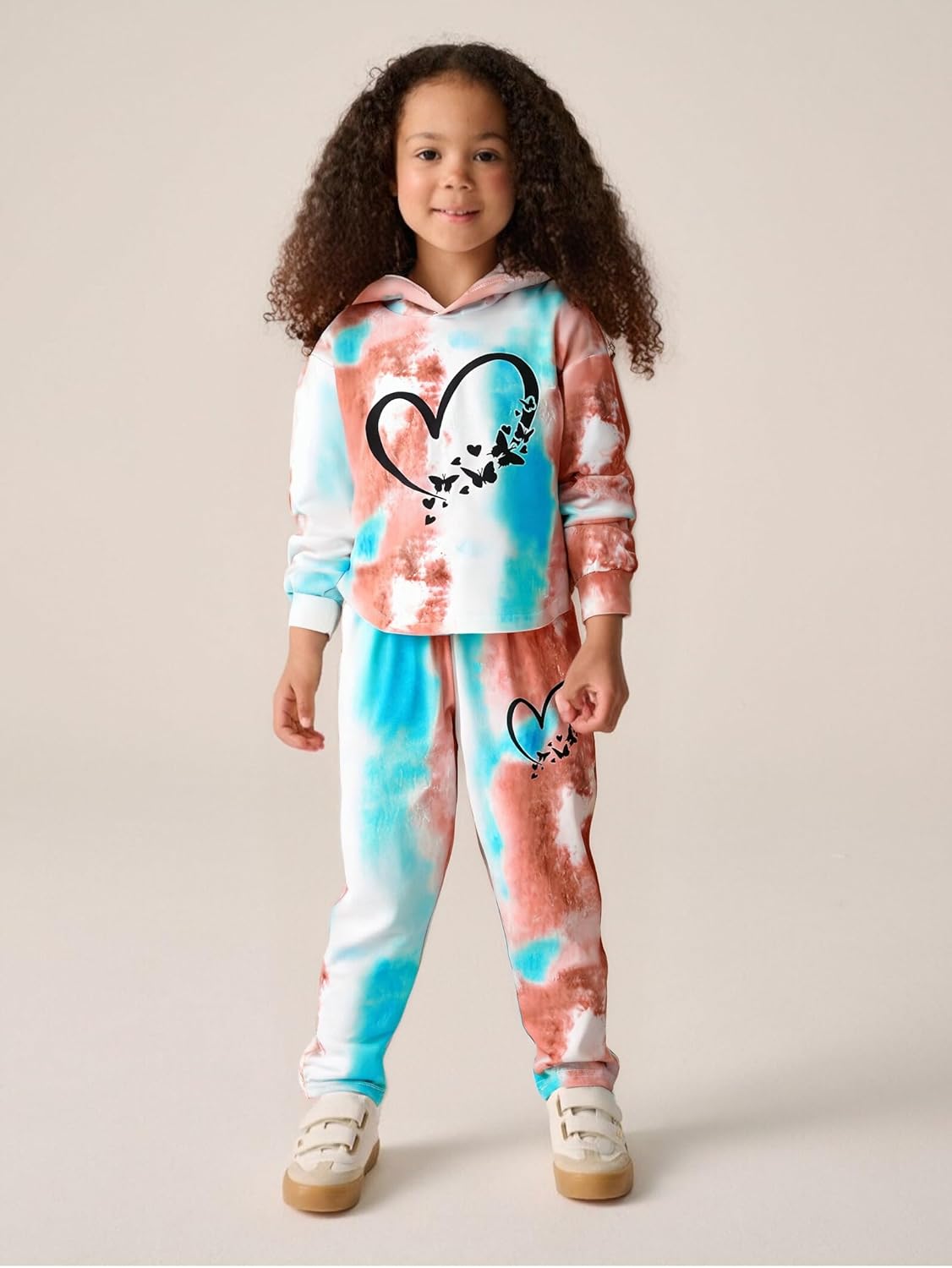 Kid Toddler Girl Clothes Tie Dye Hoodie Sweatshirt Little Girls Fall Pullover Hooded Pant Outfits Set - Image 3
