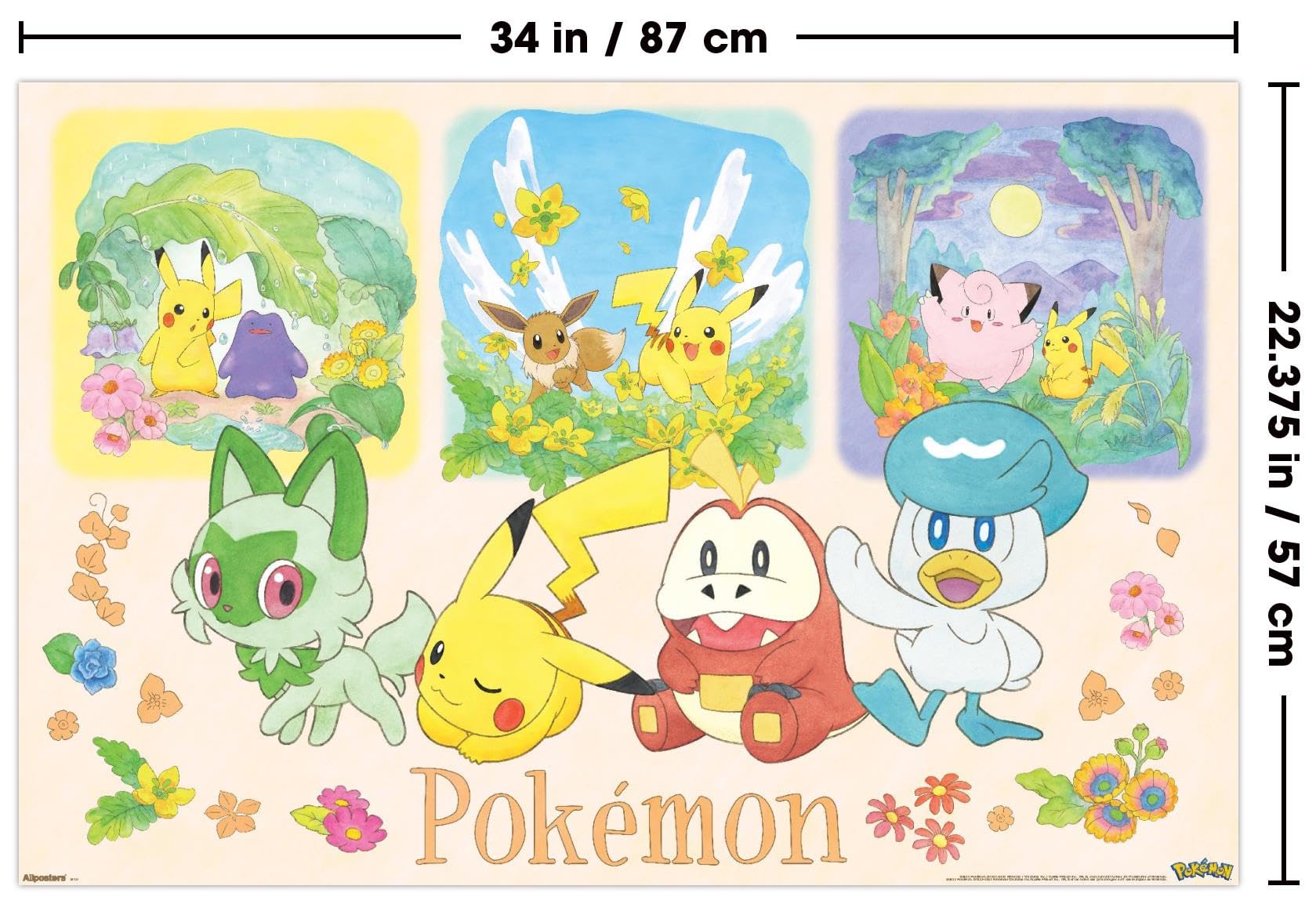 Amazon.com: Pokémon: One Scene - Group Wall Poster, 34L