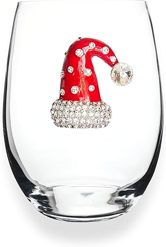 Miniatura 5 de THE QUEENS' JEWELS Adorno de Navidad, copa de vino sin tallo, 21 onzas, regalo único para mujeres, cumpleaños, lindo, divertido, sin pintar,