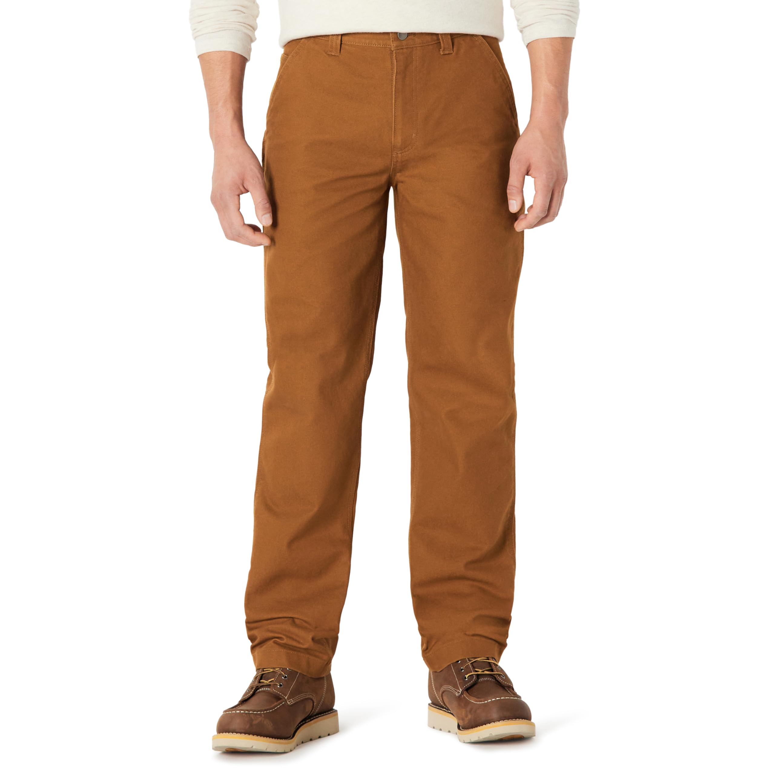 Amazon Basics Men's Relaxed Fit Duck Utility Workwear Trousers, Dark Chestnut Brown, 40W / 30L