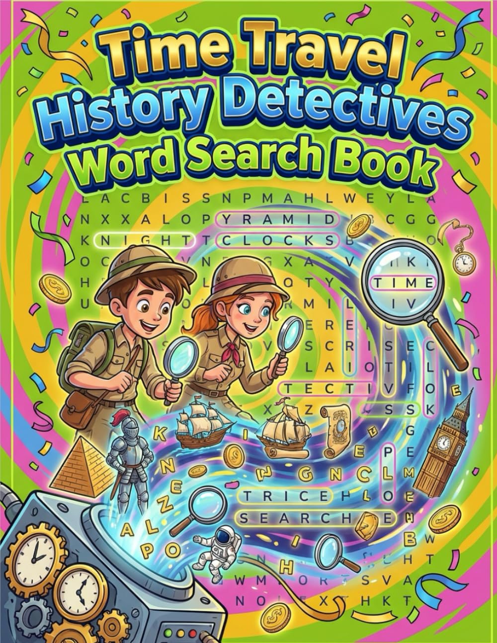 Time Travel History Detectives Word Search Book