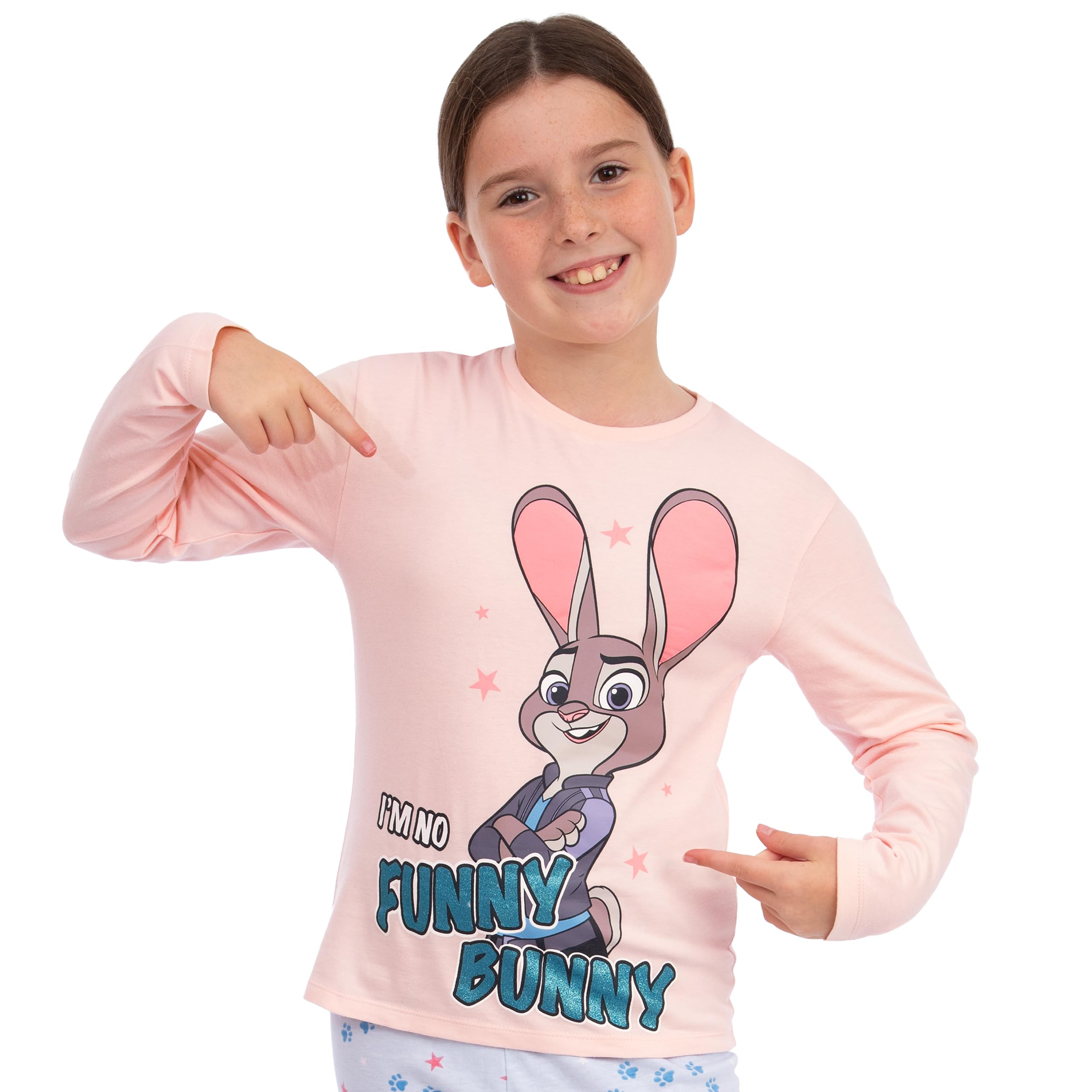 Disney Pyjama Fille Zootropolis, Pyjama Enfant Judy Hopps, Pyjamas Coton pour Filles