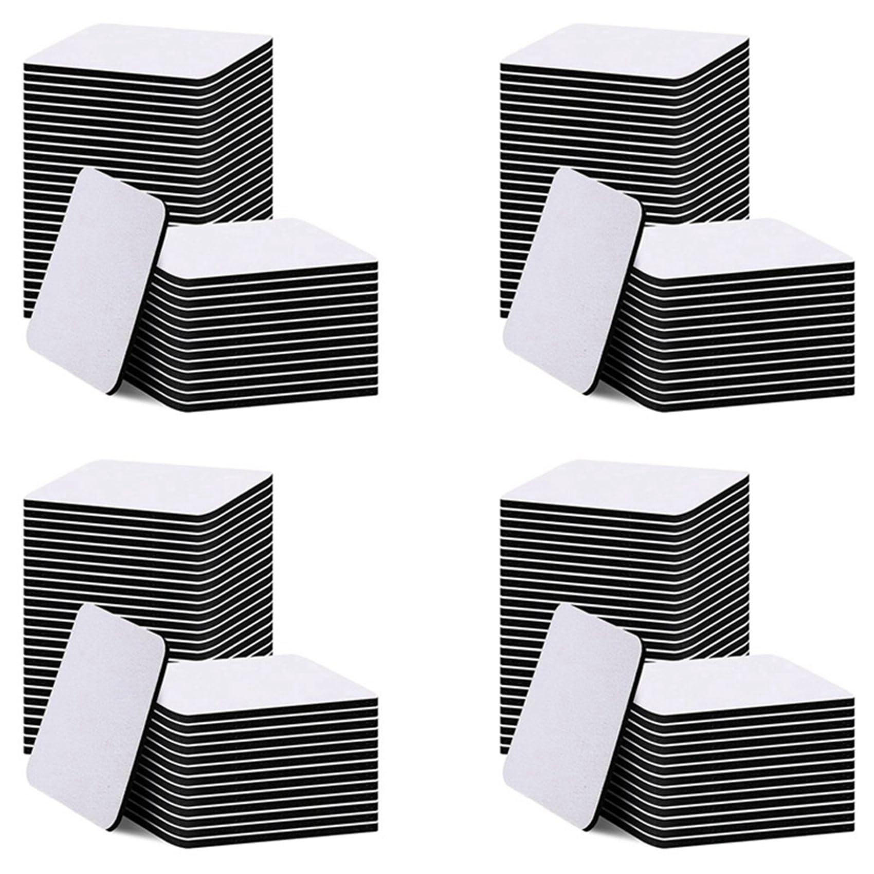 Vjsujehgy 140 Pieces Square Sublimation Coaster Sublimation Blank Cup Mat Blank Rubber Coasters for DIY Home Kitchen Decor