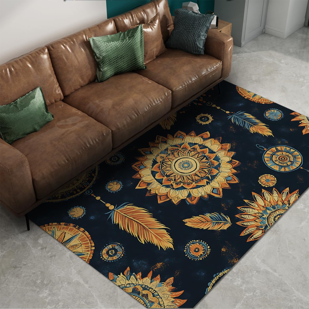 Tapis de cuisine lavable floral pour créer un salon chaleureux au style rêveur