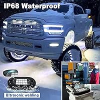 Vista 3 de YiLaie RGB LED Rock Lights, 180 LEDs Lights with Phone App/Remote Control & Timing & Music Mode Rock Lights Kits, Waterproof Underglow Light for ATV