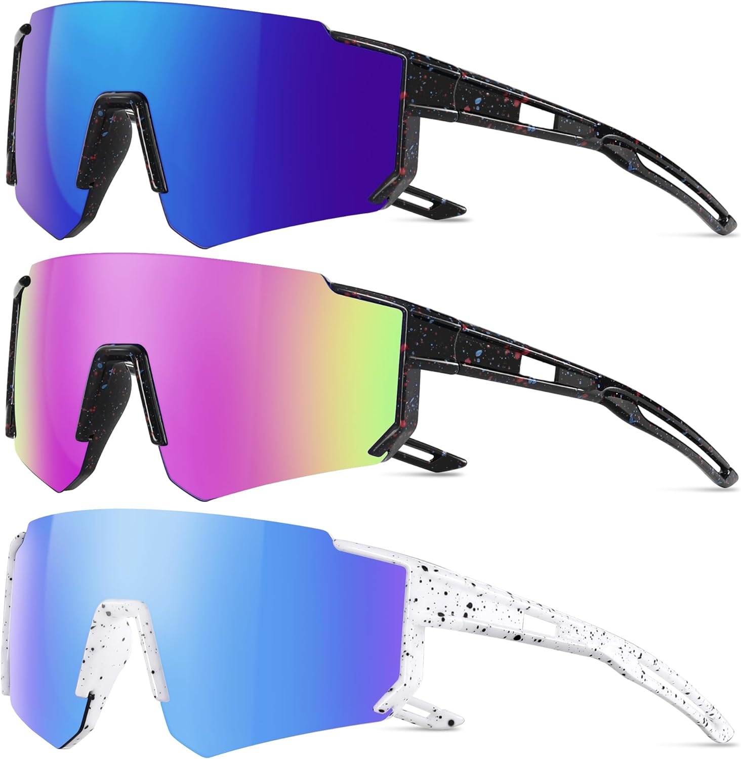 Kids Sunglasses Polarized - UV400 Protection Boys Youth Cycling Goggles Baseball Sunglasses with Glasses Strap