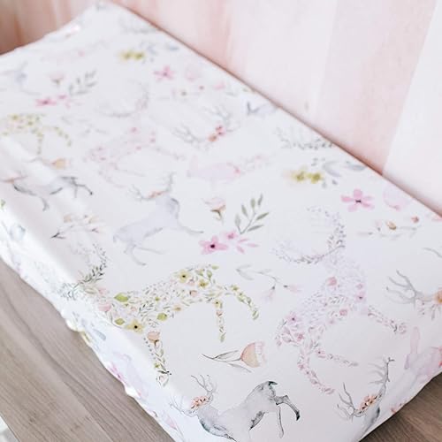 Miniatura 7 de Oilo Funda para cambiador, jersey ajustado de algodón turco transpirable, 300 hilos, lavable a máquina, se adapta a cambiadores estándar (32 x 16