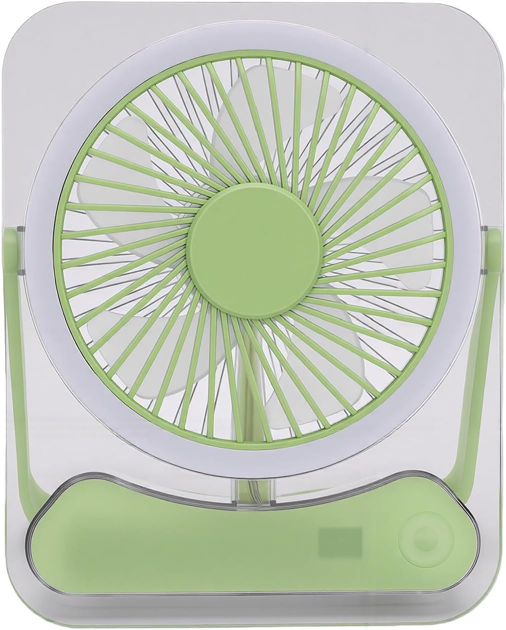 Zopsc Rechargeable Desk Fan with LED Night Light for Bedroom (Green)