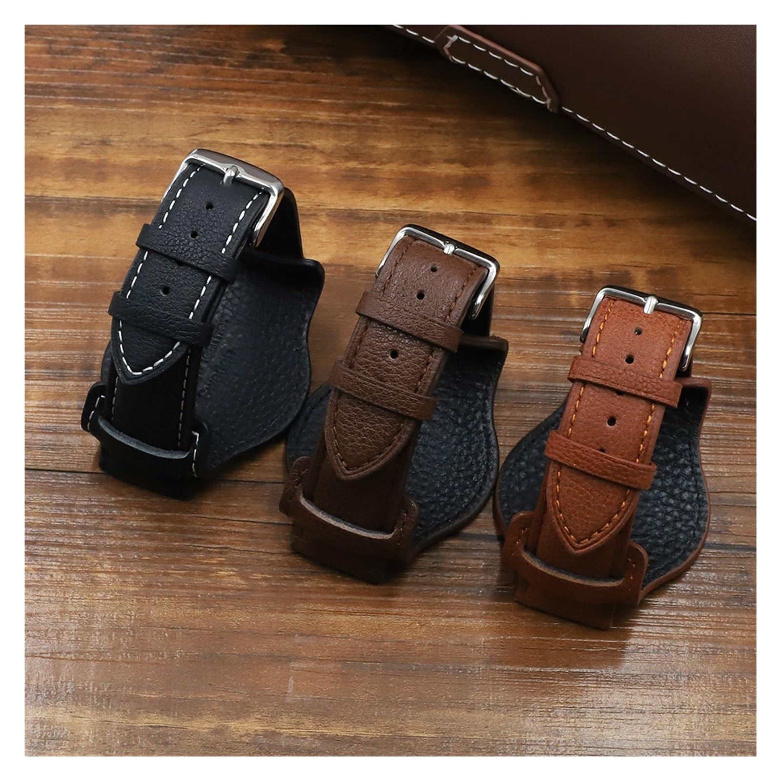 Echtes Leder -Uhren -Gurtband 18 mm 20 mm 22mm Vintage Watchband mit Matte brauner Kaffeemaschuswaffen Armbänder für Männer Uhren