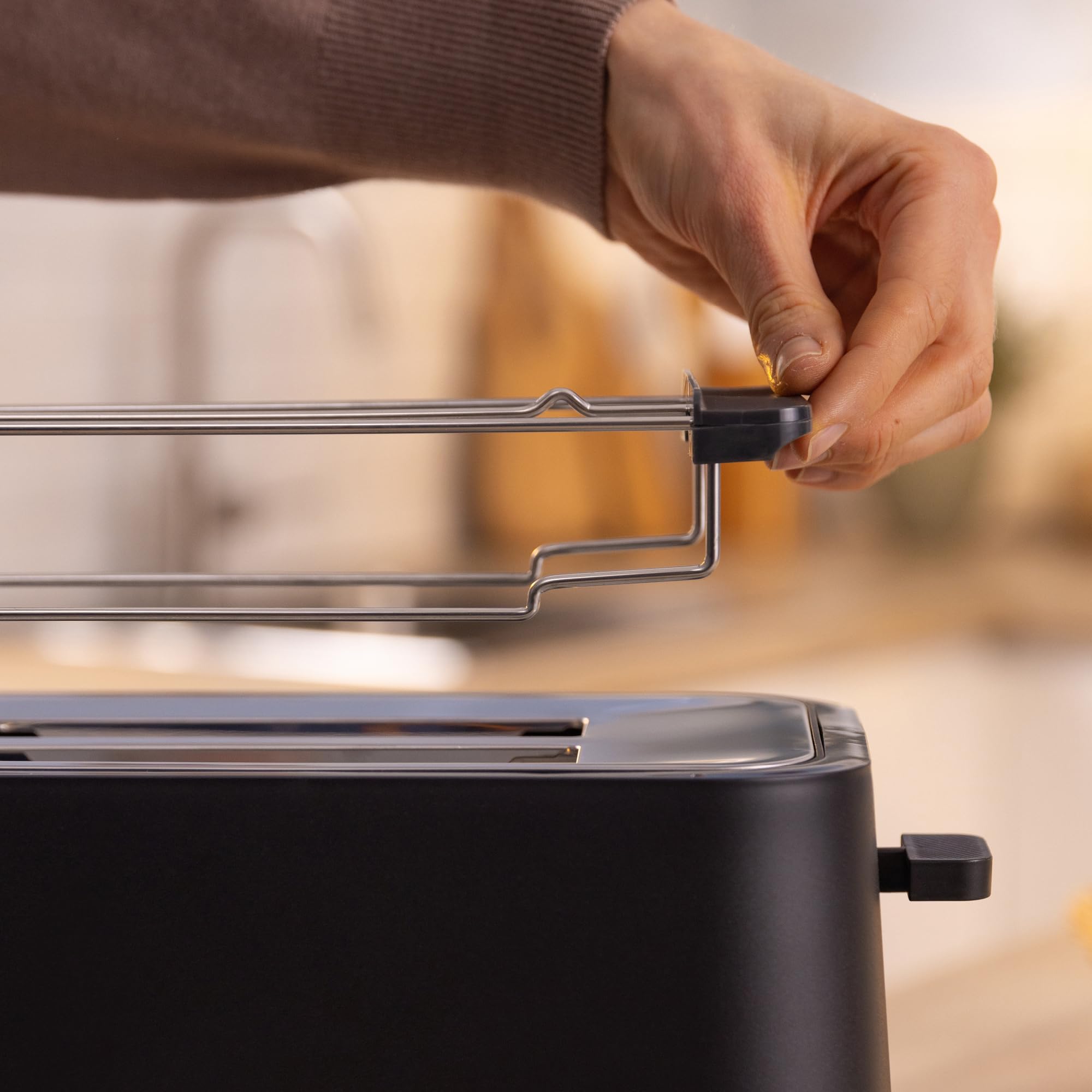 Bosch - Tostadora compacta con rejilla recalentadora plegable extraíble, con función de descongelación, apagado automático, función lift, centrado del pan, ideal para 2, TAT3M123