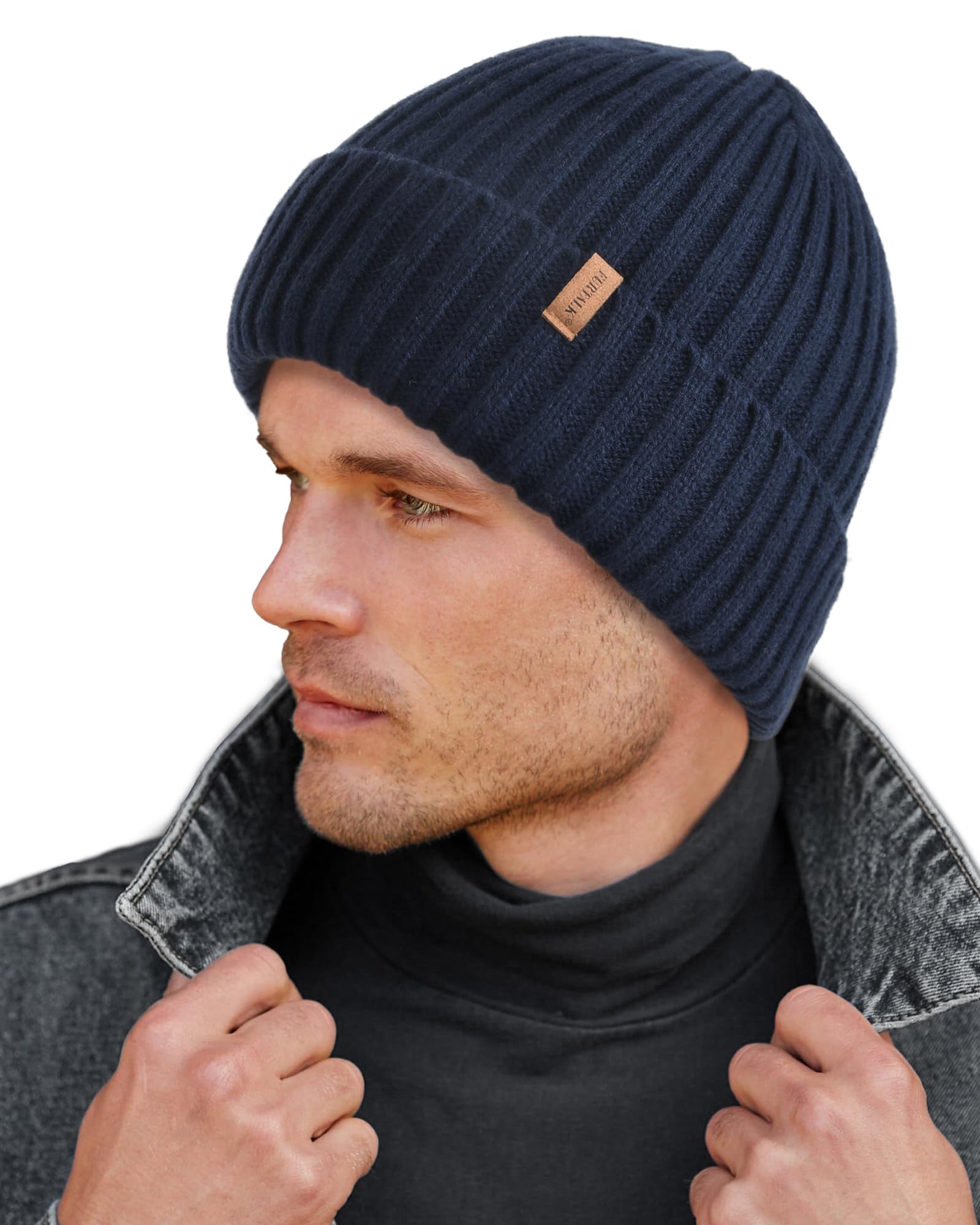 FURTALK Beanie for Men Women Thick Winter Unisex Cuffed Beanie Knit Hats Soft Warm Ski Hats