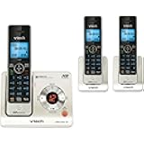 VTech LS6425-3 DECT 6.0 Expandable Cordless Phone with Answering System and Caller ID/Call Waiting, Silver with 3 Handsets