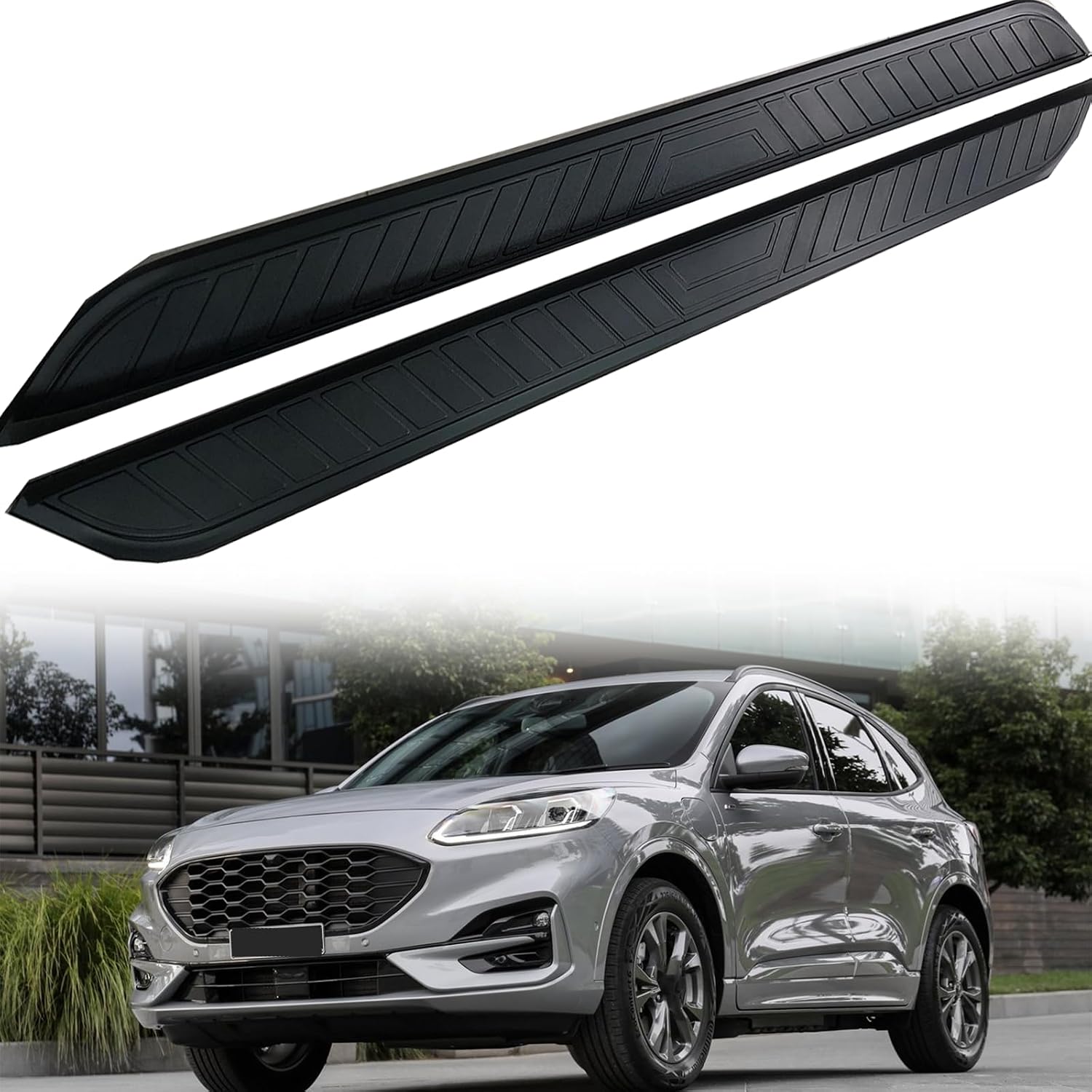 2 PCS Running Boards Fits for All New F Escape 2020 2021 2022 Black Nerf Bar Side Steps
