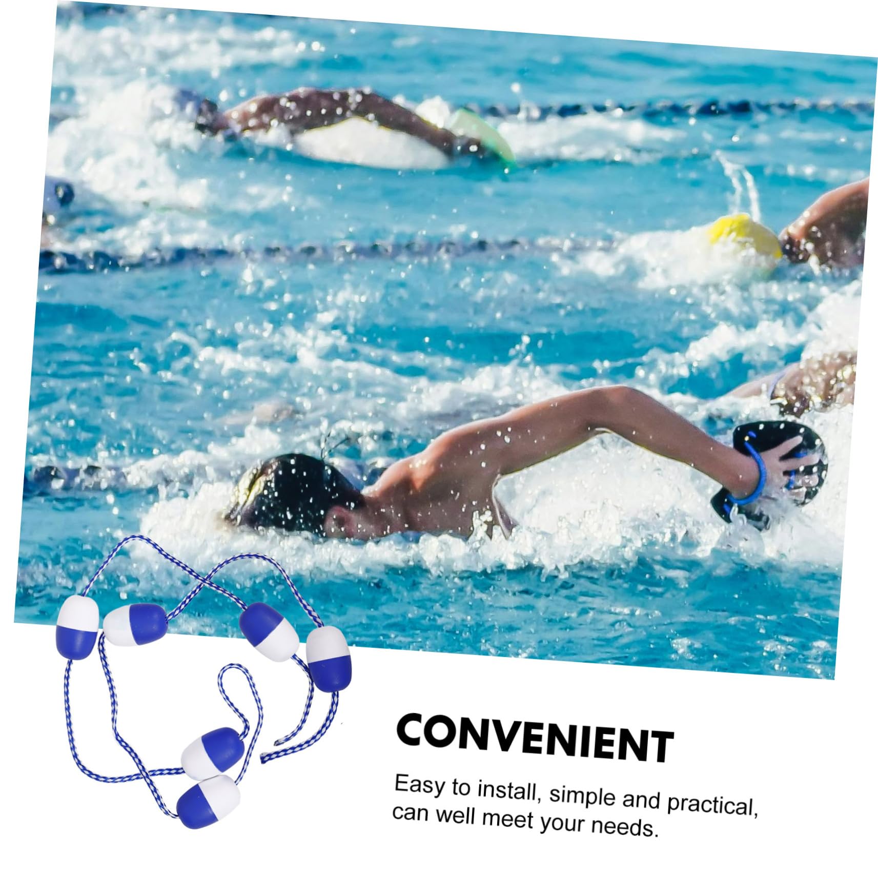 Línea de Flotantes para Piscina de 3 Metros con Bolas de 7 Cm