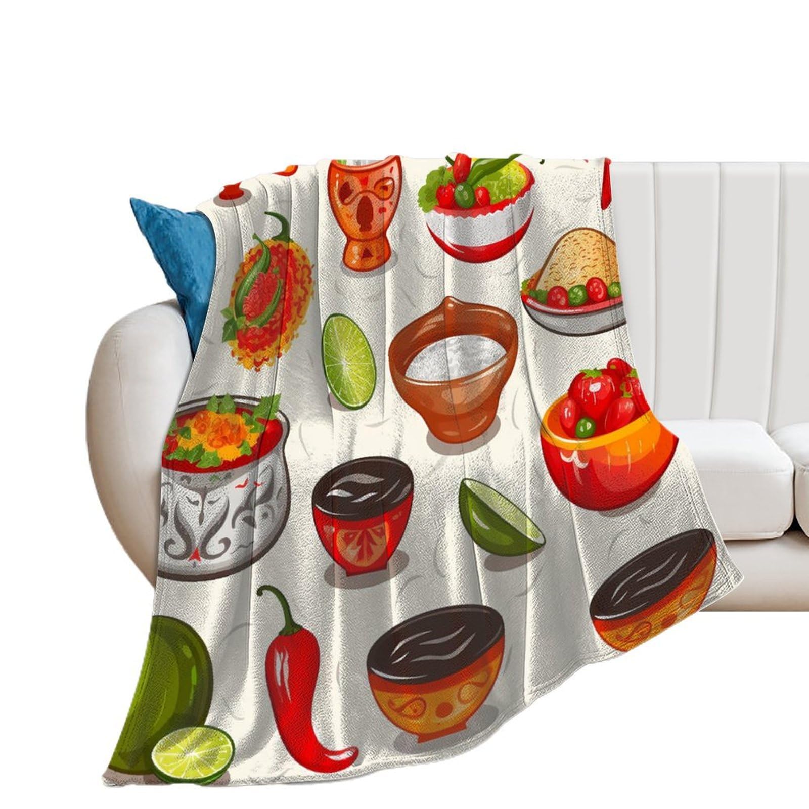 Couverture de lit en flanelle plaid chaud et doux pour canapé 152x203 cm