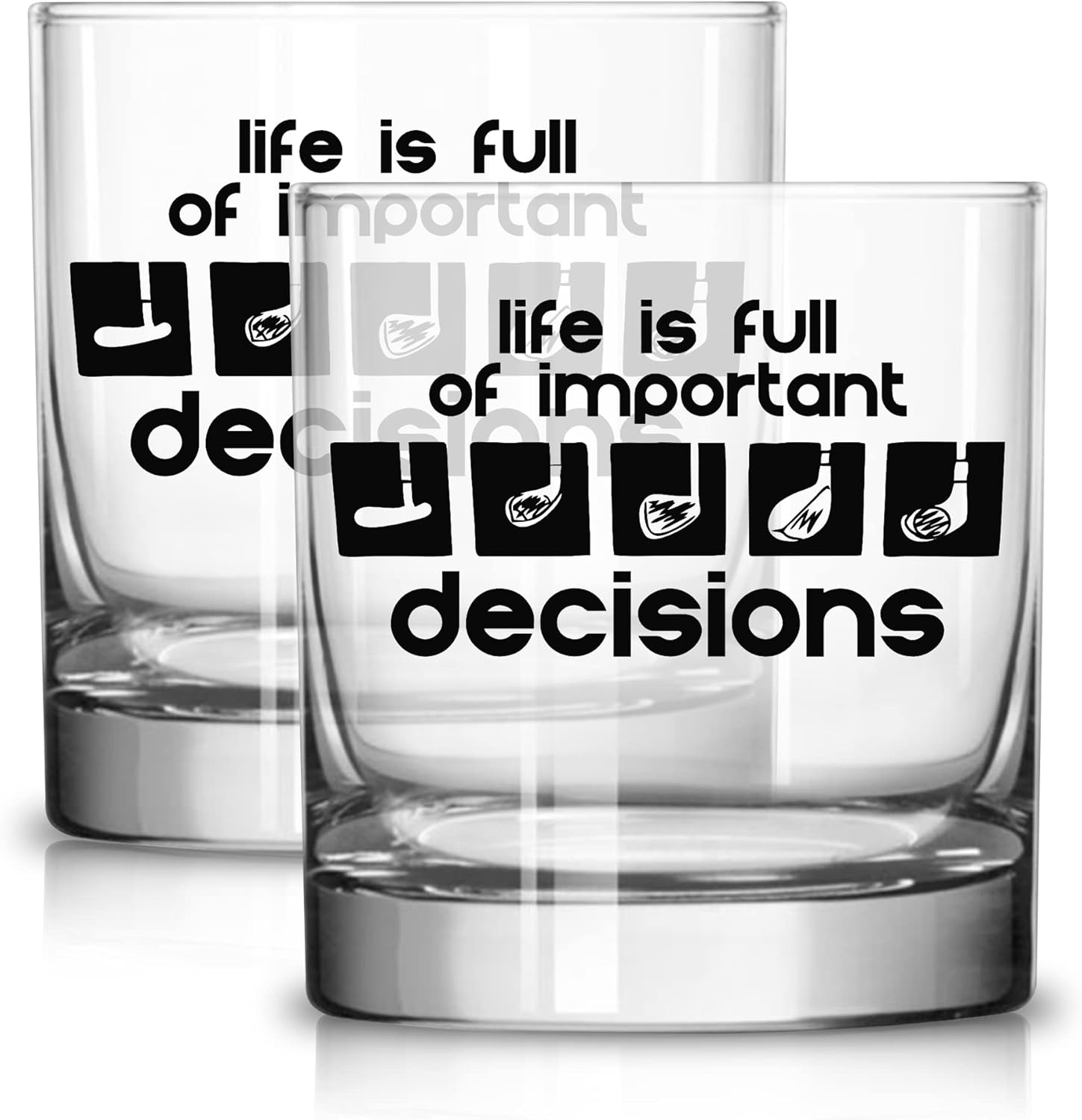 Blue Ridge Mountain Gifts Golf Whiskey Glass Father's Day Gift Golf Whiskey