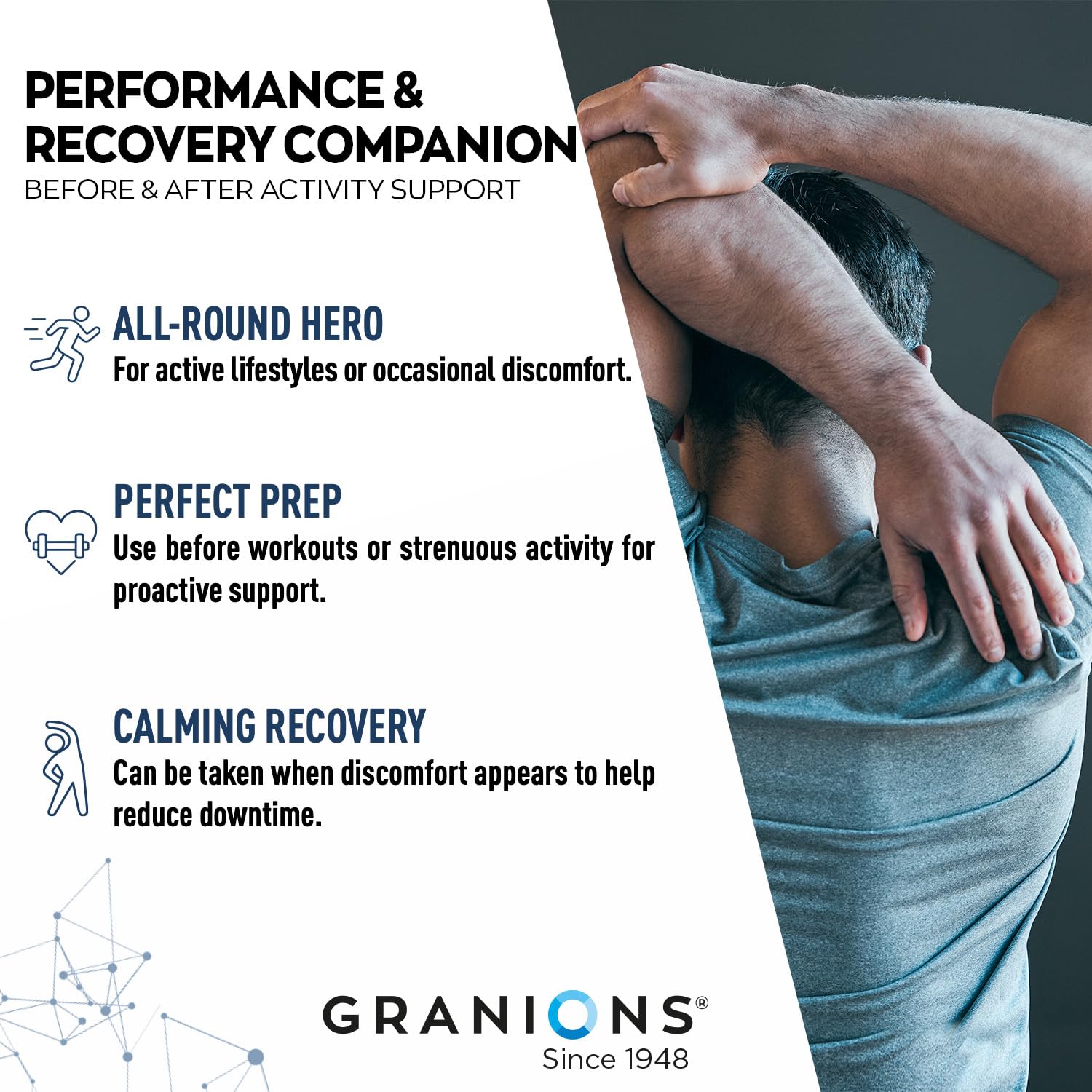 Granions Advanced Natural Muscle Relaxer Pills - 1,346mg Quinine, Magnesium, Potassium, B Vitamins, Chamomile, CoQ10 - Muscle Comfort Support, Immediate Relaxation and Comfort - 120 Tablet, 30 Serving — Amazon image 5