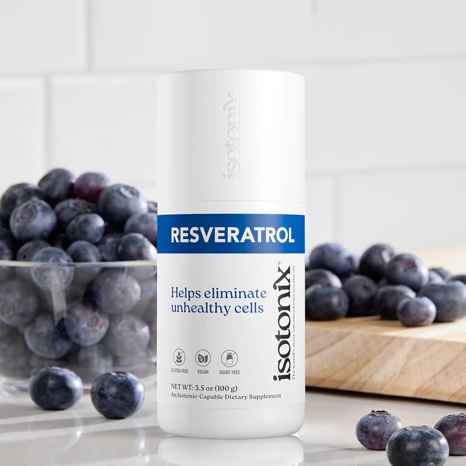Isotonix® Resveratrol – Trans-Resveratrol Antioxidant for Cellular & Cardiovascular Support, Isotonic Drink Mix, Vegan, Gluten-Free, 30 Servings