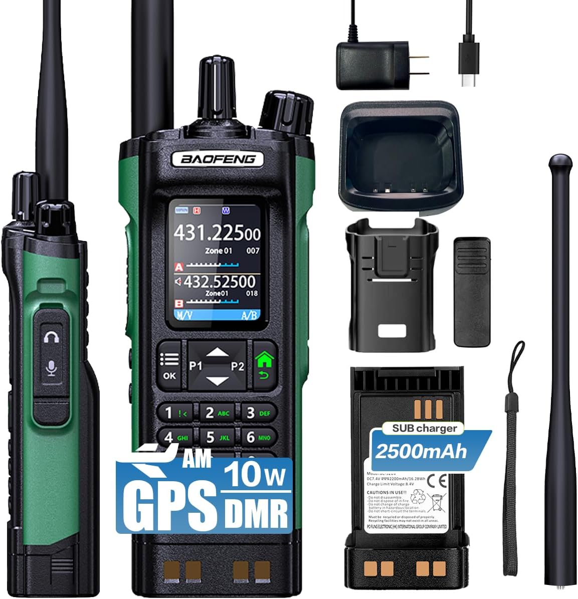 Baofeng DM-32UV 10W Dual Band DMR Walkie Talkie with GPS & APRS