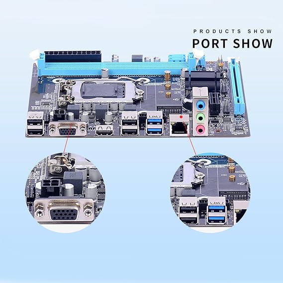 LGA 1150 Gaming Motherboard 4 USB2.0 DDR3 1600MHz M.2 NVMe NGFF SATA3.0 6Gbps PCIe X16 RJ45 100Mbps LAN HDMI Micro ATX Motherboard for I3 I5 I7 for Xeon E3 V3