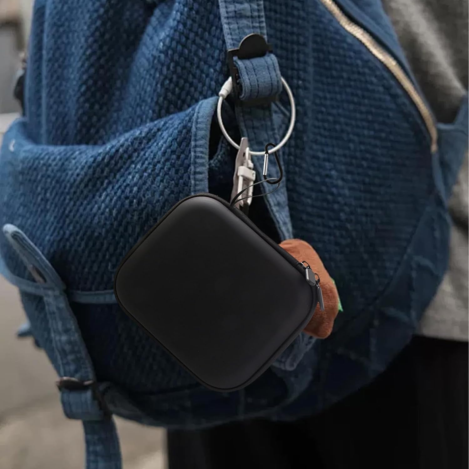 KIBBEH Portable Storage Bag for Drones, Compatible with Fergio Neo Drones, Waterproof Black PU Leather, Ideal for Drones and Accessories