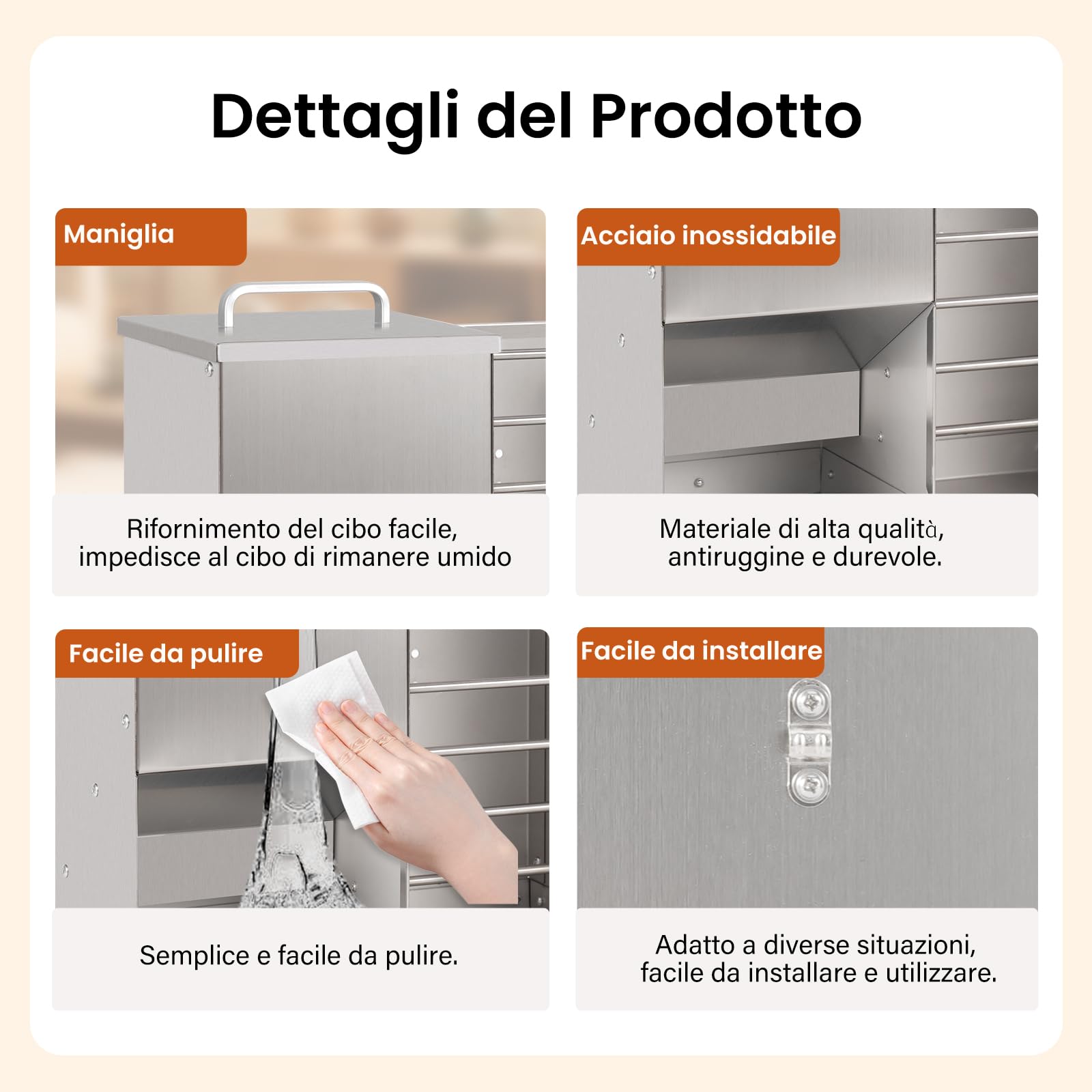 Mangiatoia automatica 2 in 1 per conigli e conigli, per esterni, mentale, per conigli, porcellini d'India, criceti, piccoli animali