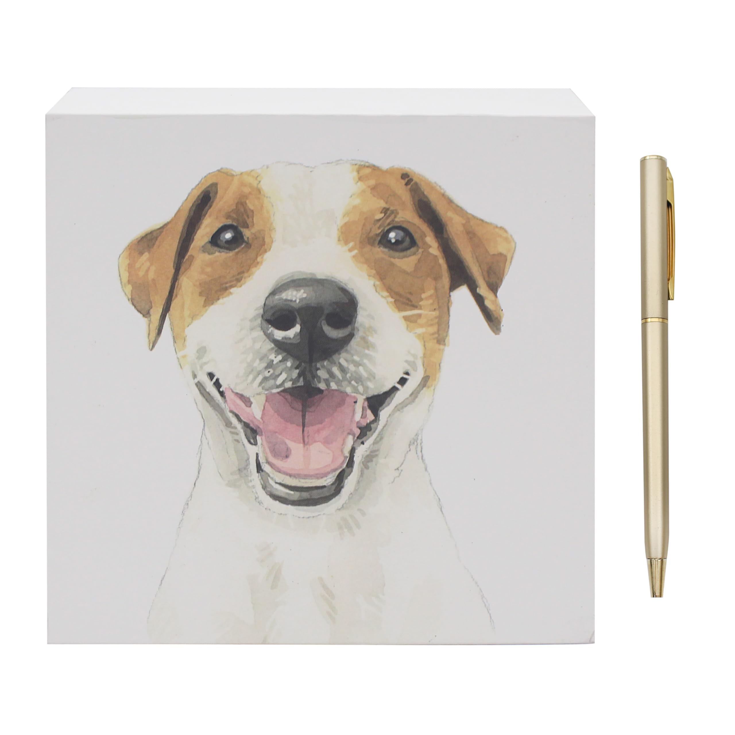 Lesser & Pavey Jack Russell Memo Block Robert James Hull for Home & Office | Stylish Notepads & Writing Pads For Daily Use | Compact Note pad & Memo Pads for Daily Notes & Reminders