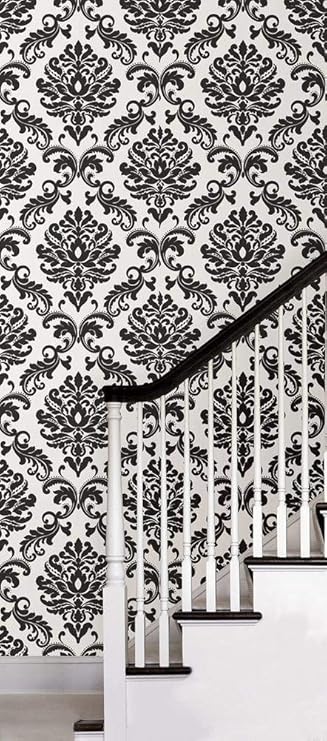 Amazon Brewster アリエル ダマスク柄の剥がして貼り付ける壁紙 パープル Nu1396 1 壁紙 Amazon Brewster アリエル ダマスク柄の剥がして貼り付ける壁紙 パープル Nu1396 1 壁紙