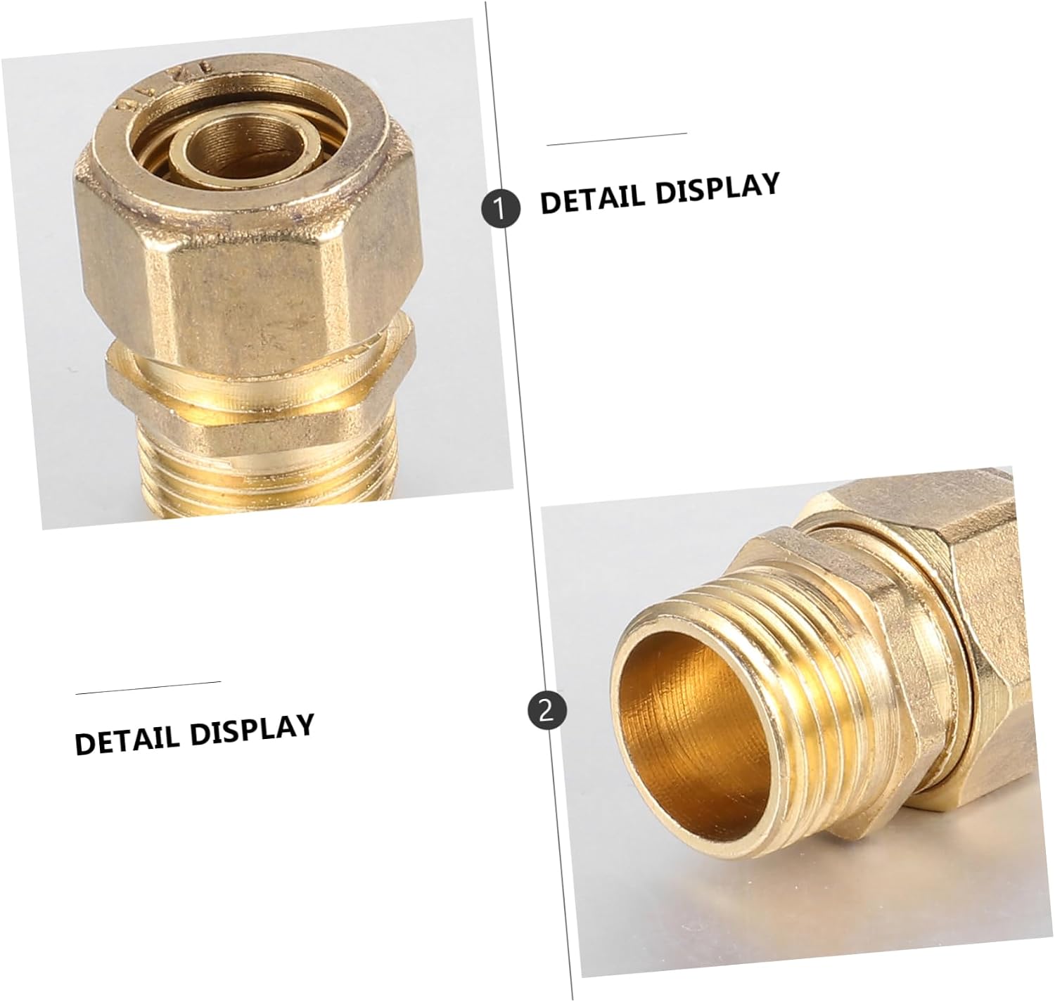 4pcs Copper Hose Adapter Connector Outer Thread Conversion Joint for Oil Heavy Duty Fittings Corrosion Resistant Durable and Easy to Install