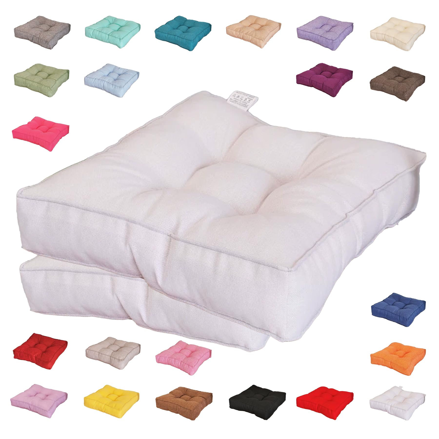 Almohadas blancas de 245 cm de longitud juego de cojines confort de 9 cm de espesor para D s