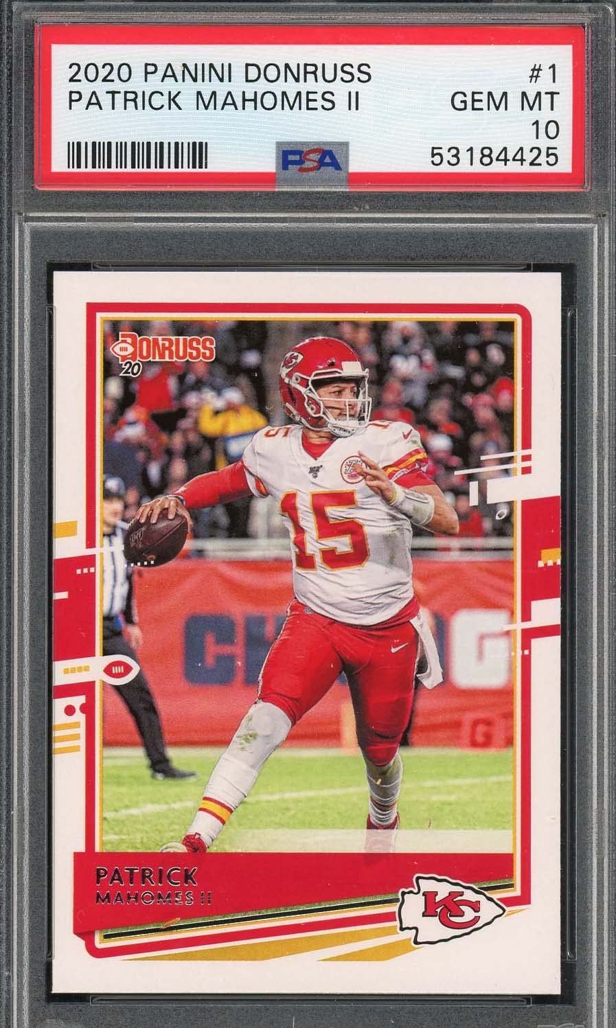 Amazon.com: Patrick Mahomes 2020 Panini Donruss Football Card #1 Graded PSA  10 : Collectibles & Fine Art