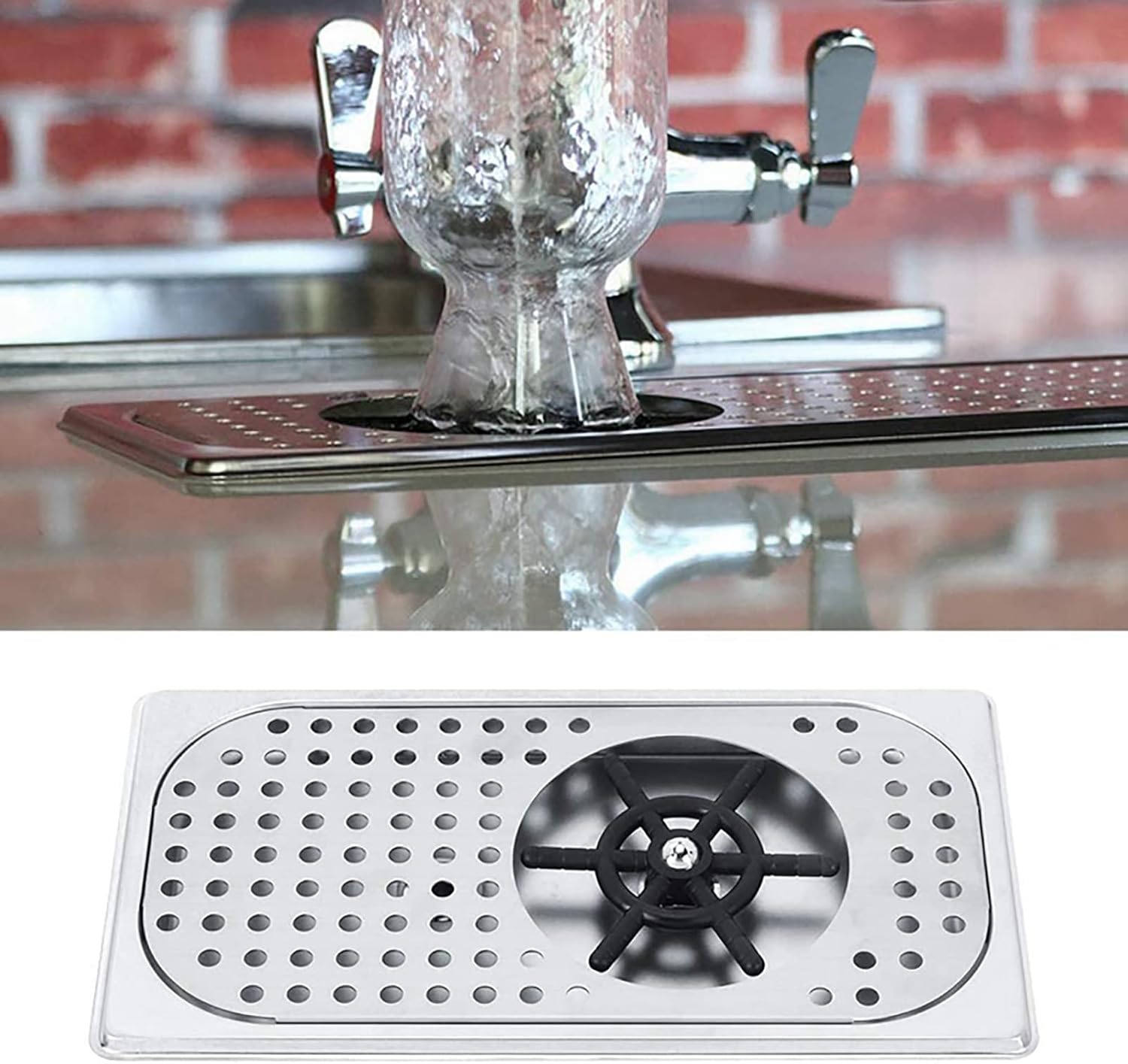 High-Pressure Cup Washer Automatic Cup Washer Embedded in The Bar Sink Commercial Coffee Shop Desktop Press Cup Washer for Kitchen Accessories