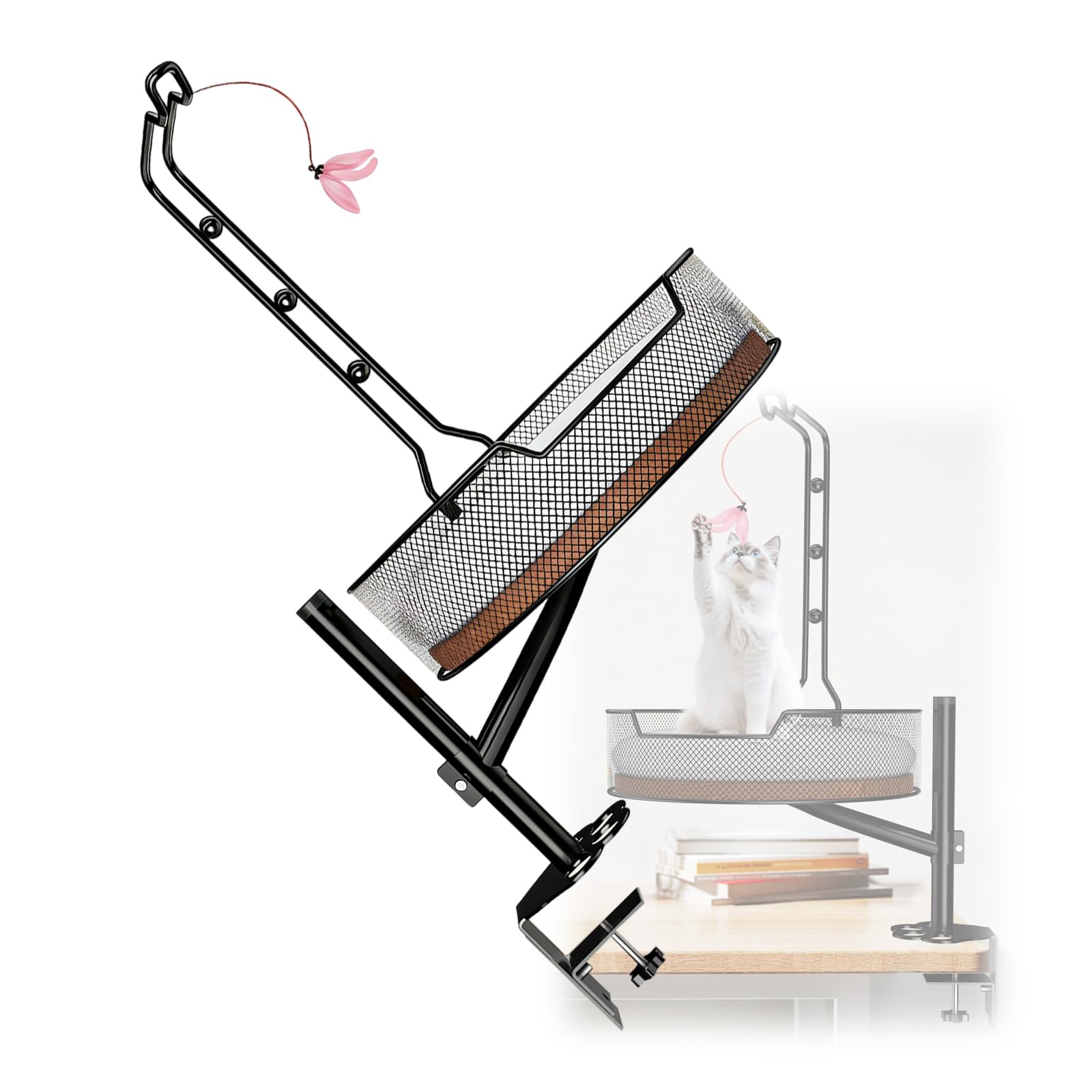 Hamac pour chat réglable et lavable - lit de couchage respirant pour chaton