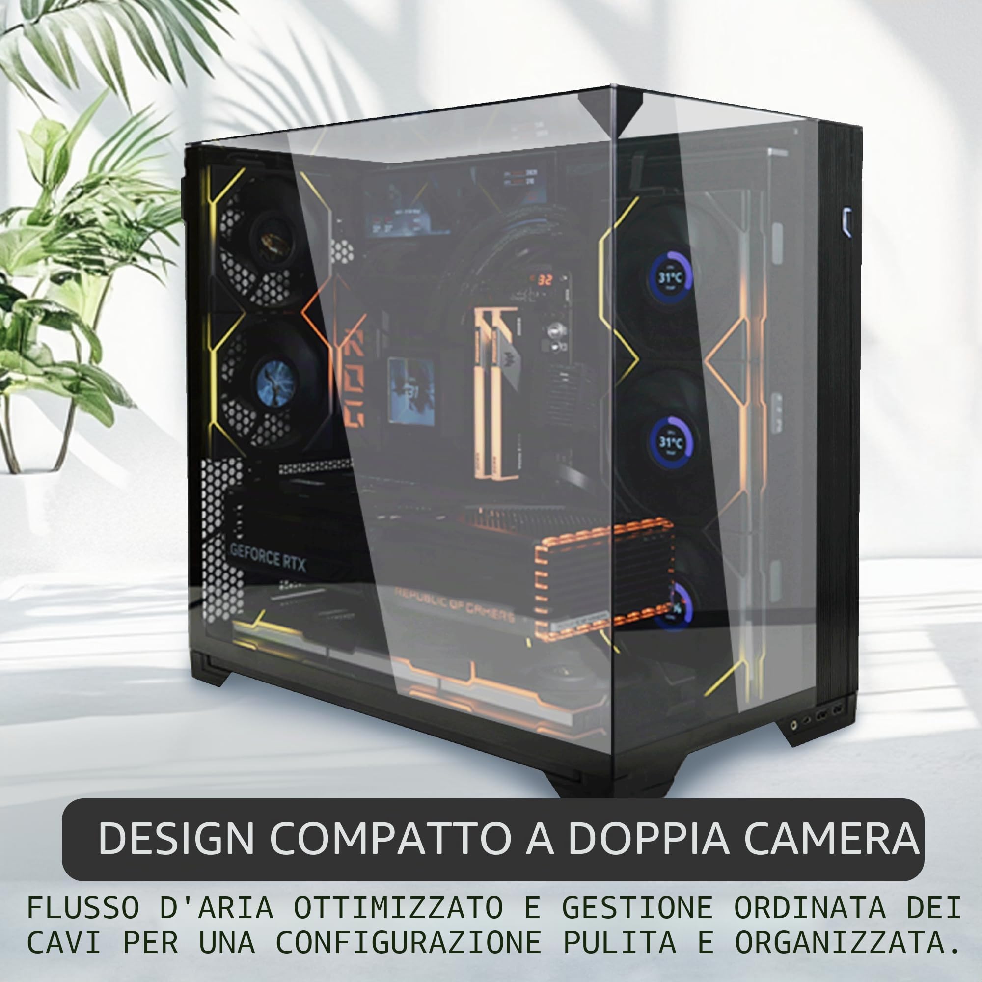 Lian Li 011 Vision COMPACT Tower Nero (Lian Li O11 Vision Compact Black)