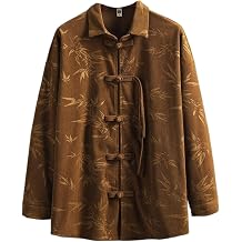 Retro Chinese-Style Corduroy Tang Suit Shirt, Men's Long-Sleeve Chinese top