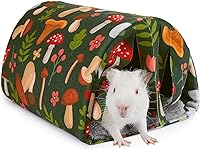 UnicornCatcher Washable Guinea Pig Tunnel with Curtains - Cozy Hamster Hideout for Chinchilla, Bunny & Small Pets