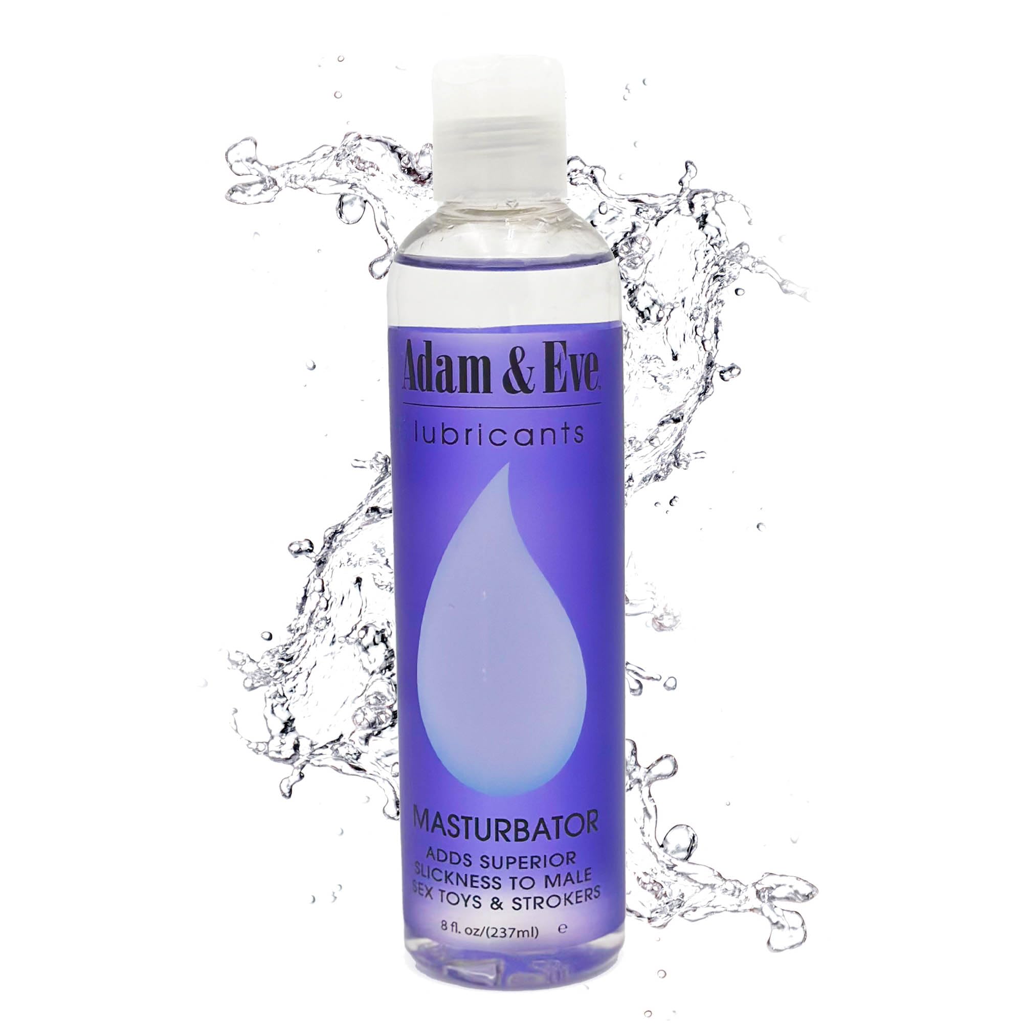 Adam and Eve Lube Water Based Gel 8 oz Adds Superior Slickness for Use with Toys and Strokers Latex Safe Non Staining Personal Lubricant Long Lasting Formula for Comfortable Use